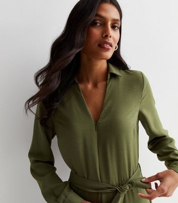 New look khaki jumpsuit online