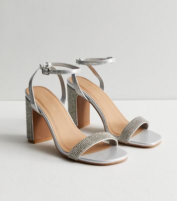 Buy Silver Heeled Sandals for Women by AJIO Online | Ajio.com