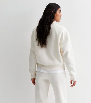 Women's white cotton sweatshirts sale