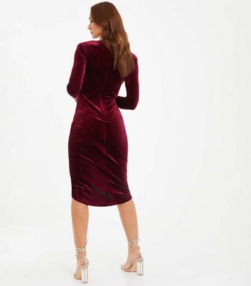 Frill bodycon clearance midi dress