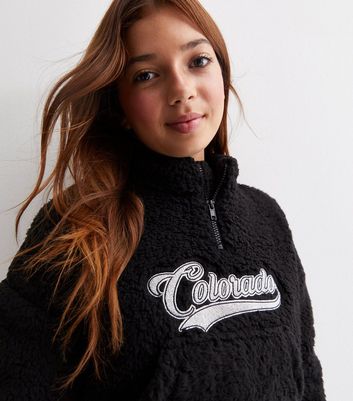 Girls Black Fleece Colorado Logo Sweatshirt New Look