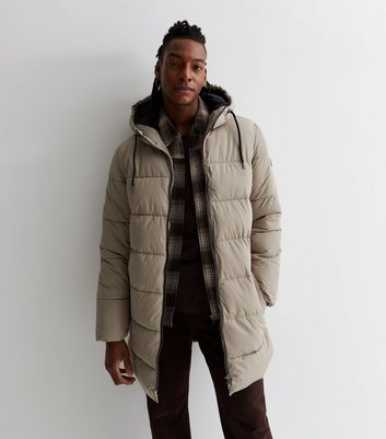 Khaki puffer clearance coat