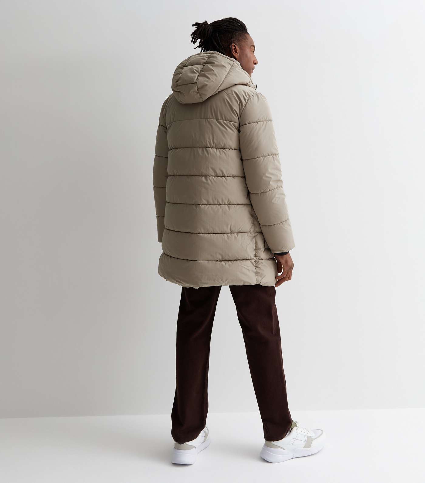 Only & Sons Khaki Hooded Puffer Coat Image 5