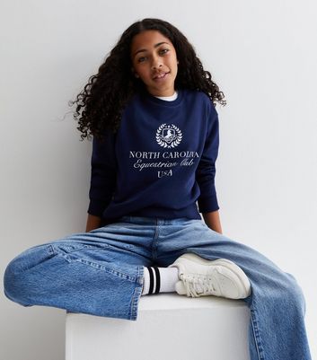 Girls best sale navy sweatshirt