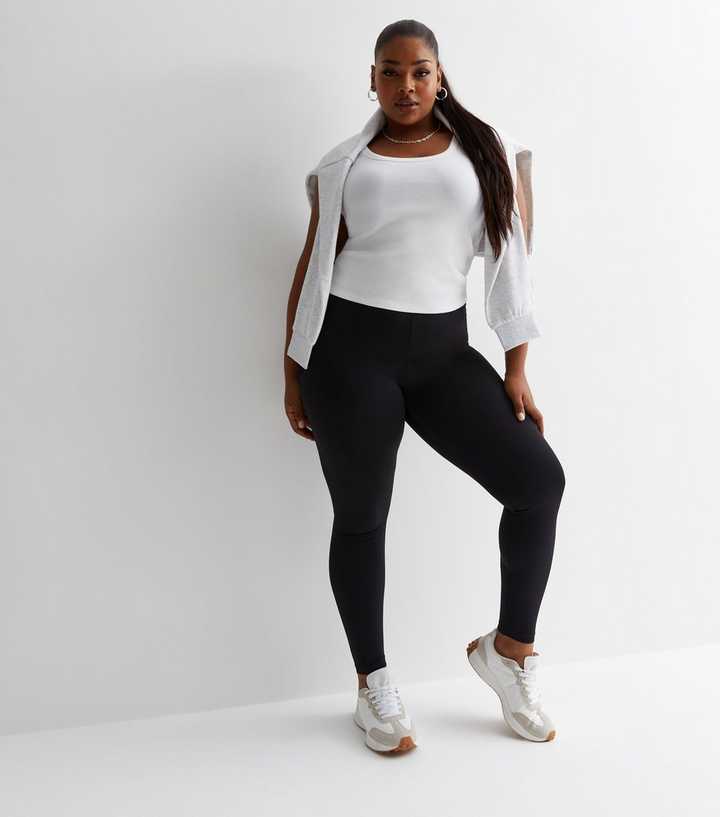 Womens New Look Leggings  Curves Black High Waist Leggings « Foodiesporty