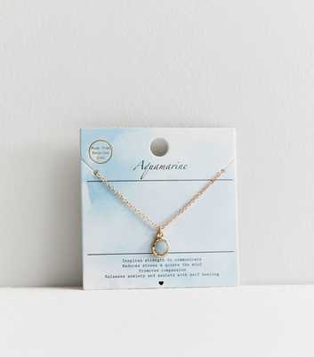 Turquoise Semi Precious Aquamarine Pendant Necklace