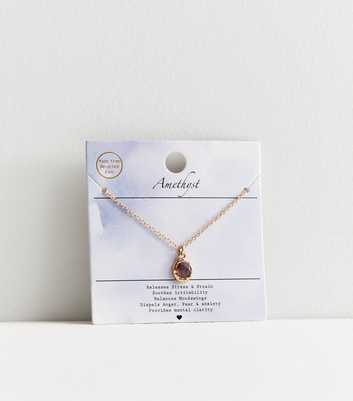 Light Purple Semi Precious Amethyst Pendant Necklace