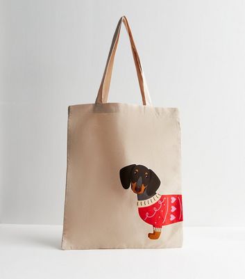 Dog themed shop tote bags