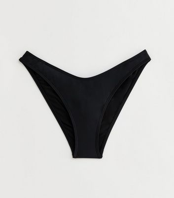 Black V Front Bikini Bottoms New Look