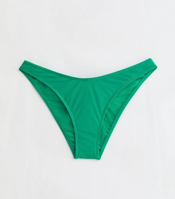 Green V Front Bikini Bottoms New Look