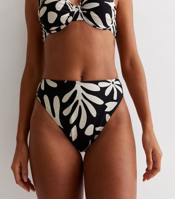 Leaf print cheap bikini bottoms