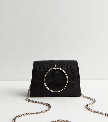 New look best sale black clutch bag