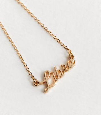 Gold Libra Star Sign Necklace New Look