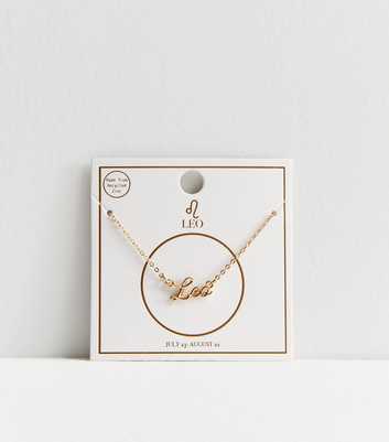 Gold Leo Star Sign Necklace