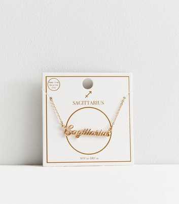 Gold Sagittarius Star Sign Necklace