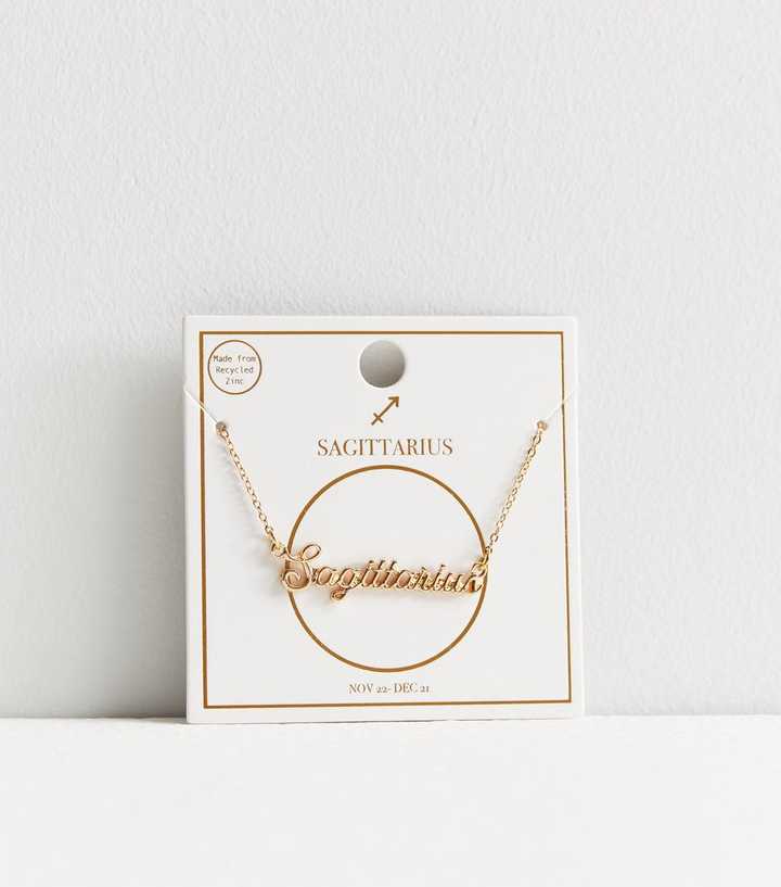 Gold Sagittarius Star Sign Necklace