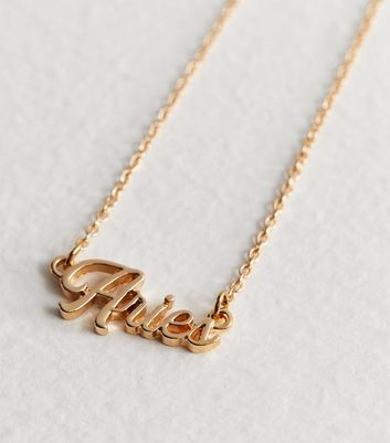 Gold Aries Star Sign Necklace New Look