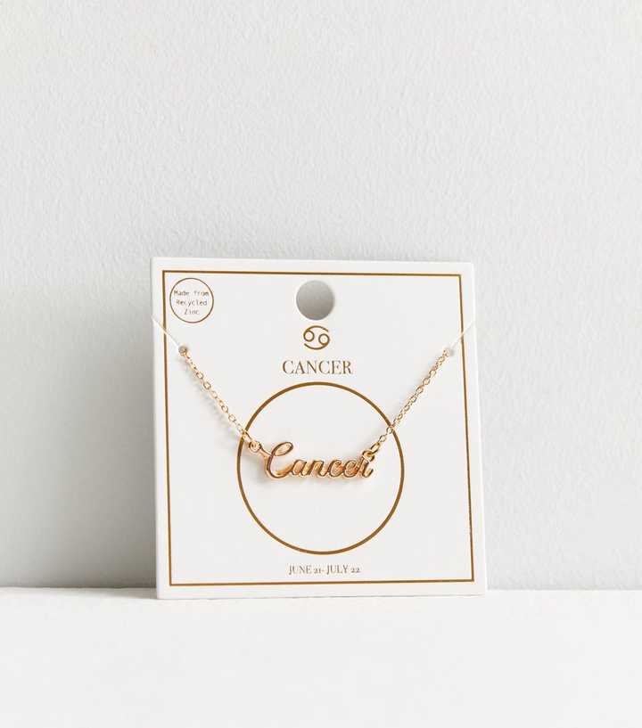 Gold Cancer Star Sign Necklace