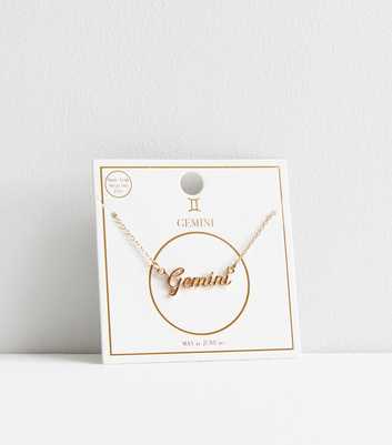 Gold Gemini Star Sign Necklace