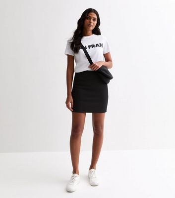 Black Textured Mini Skirt | New Look
