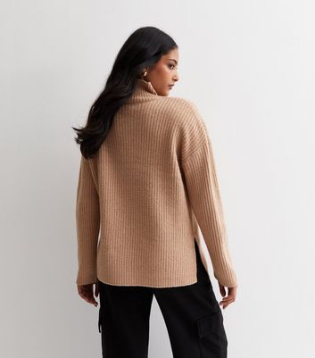 High neck hotsell camel jumper