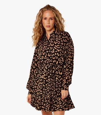 New look animal 2025 print shirt dress