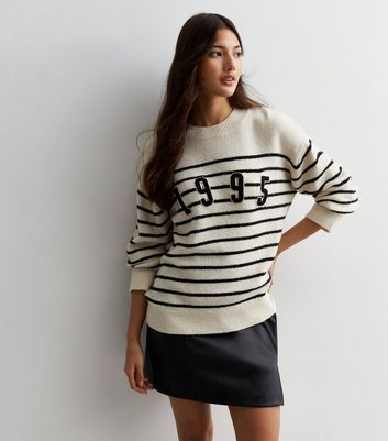 Black and white off white online jumper