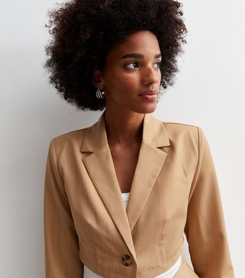 Beige 2024 cropped blazer