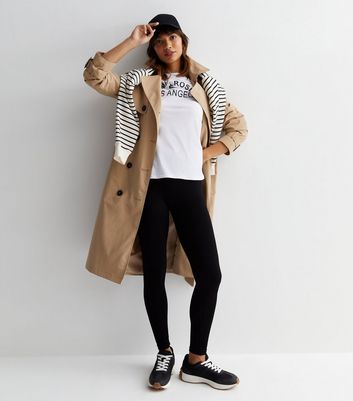 White Cotton Los Angeles Logo TShirt New Look