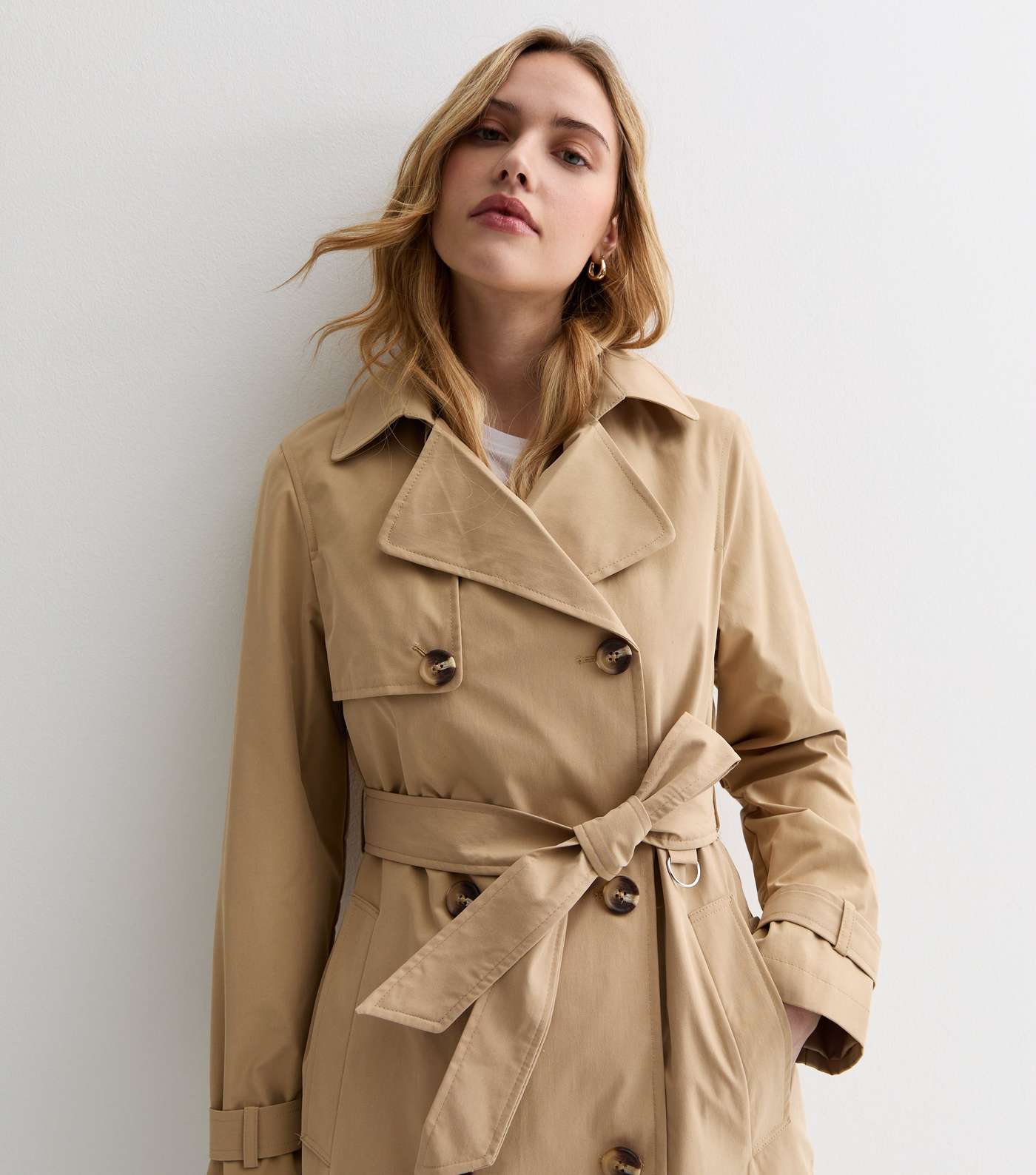 Stone Belted Trench Coat Image 2