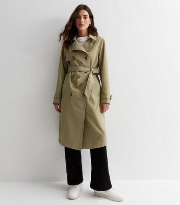 Olive Belted Trench Coat New Look