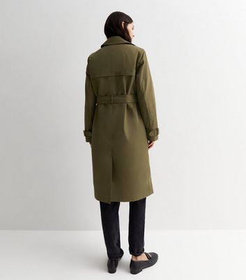 Khaki Belted Trench Coat New Look