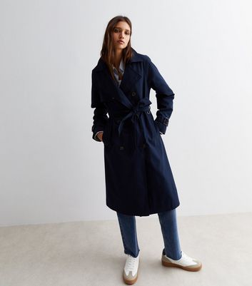 New look navy coat hotsell