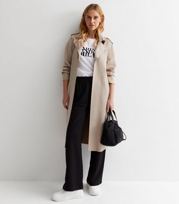 Lipsy duster shop coat in stone