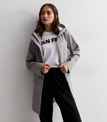 Womens grey sale rain mac