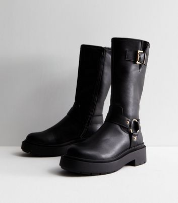 Stretch leather boots on sale calf