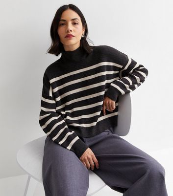 Grey striped jumper hotsell