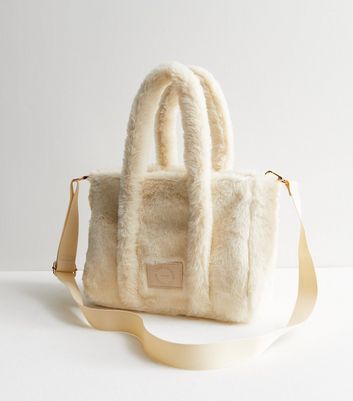 Faux fur clearance tote