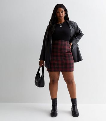 Short tartan shop skirt plus size