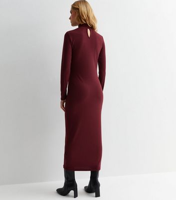 Maroon jersey hot sale dress