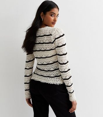 Crochet on sale jumper black