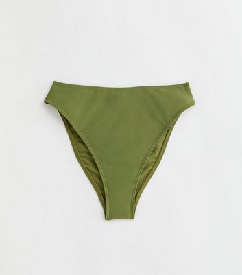 Khaki High Waist Bikini Bottoms New Look