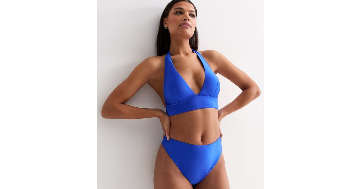 High Waist Bikini Bottom - Airy Blue