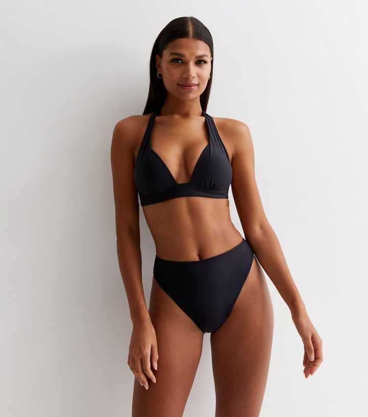 ASOS DESIGN Fuller Bust mix and match tie front triangle bikini top in  white - ShopStyle Two Piece Swimsuits