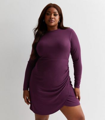 Dark purple deals short dress