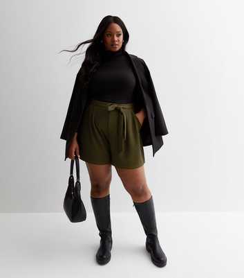 tiger Staple Resignation Plus Size Shorts | Plus Size Cycling & Denim Shorts for Women | New Look