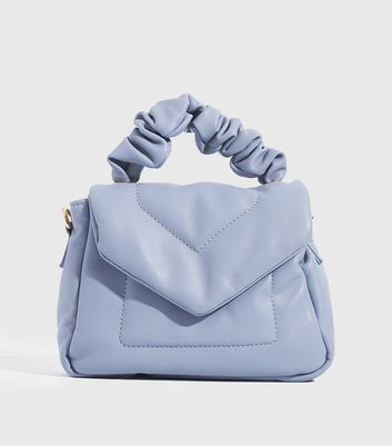 Blue ruched bag new arrivals