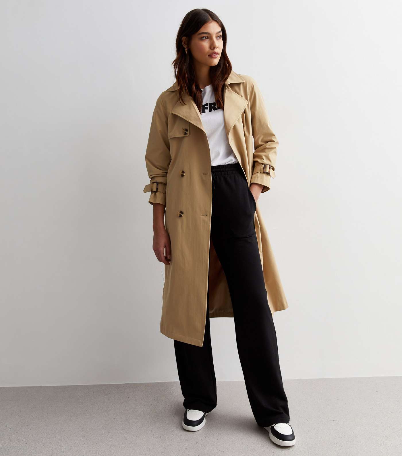 Tall Stone Belted Trench Coat Image 2