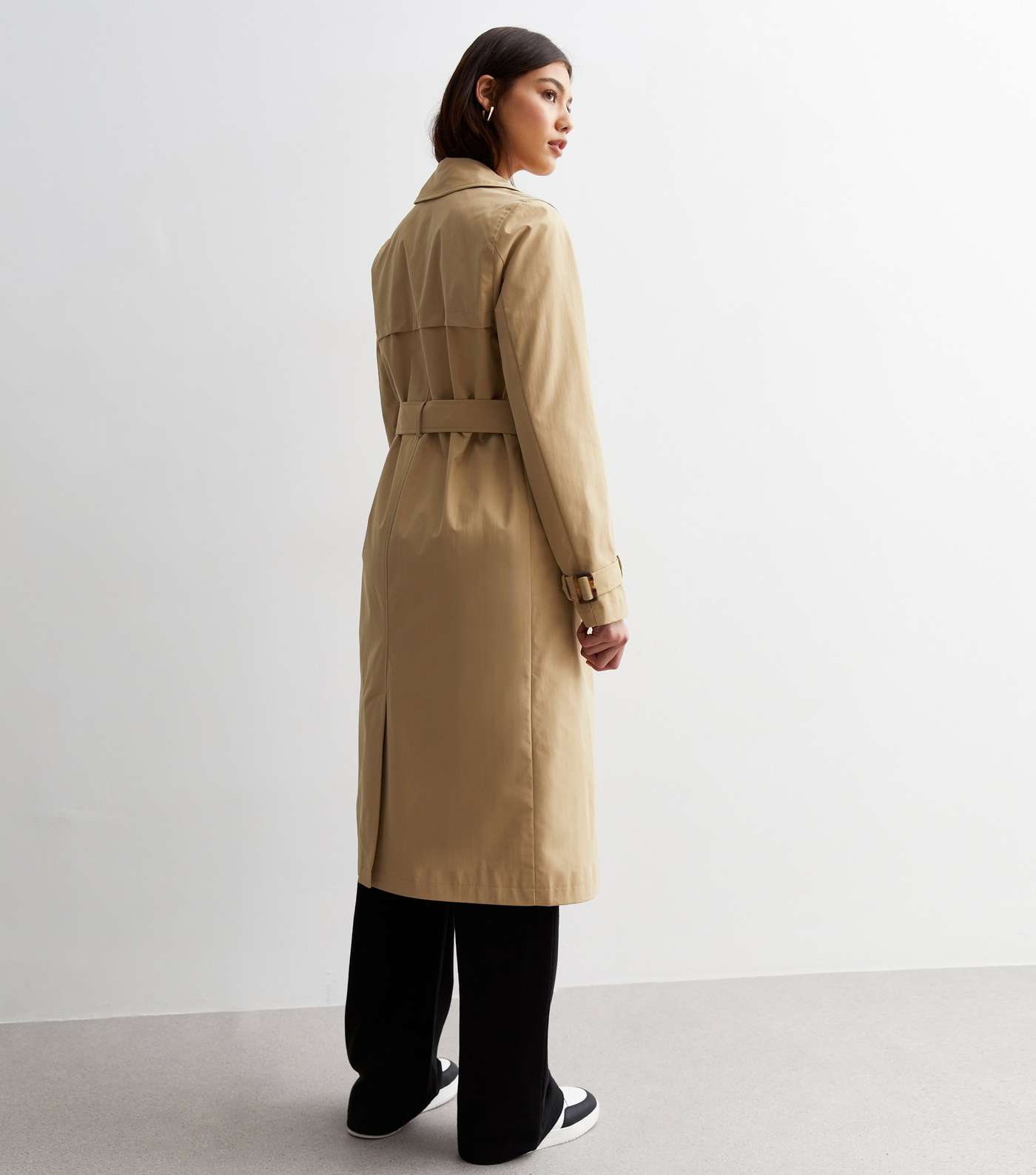 Tall Stone Belted Trench Coat Image 4