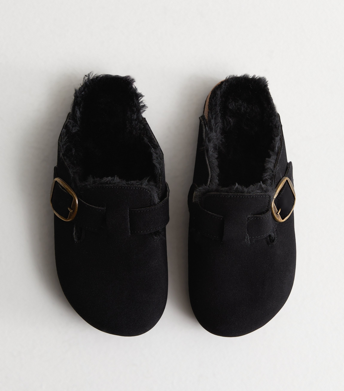 Women's Black Faux Fur Lined Mules New Look